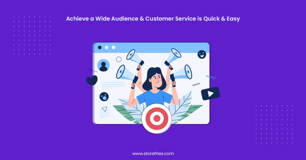 Achieve a Wide Audience and Customer Service is quick and easy