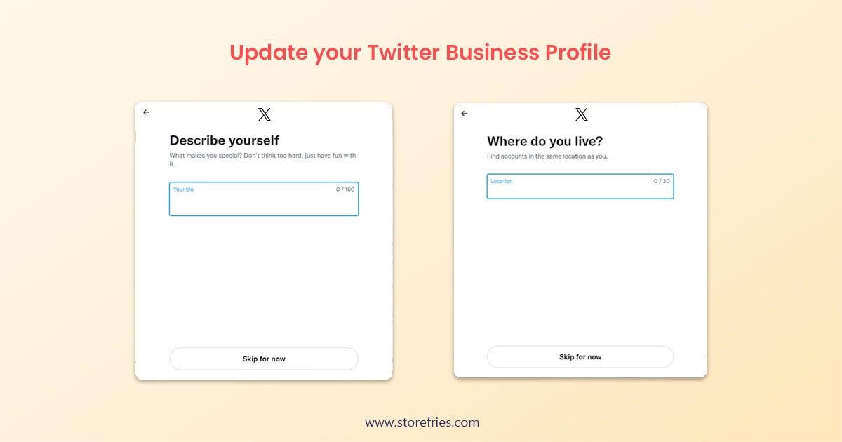 Update your Twitter business profile