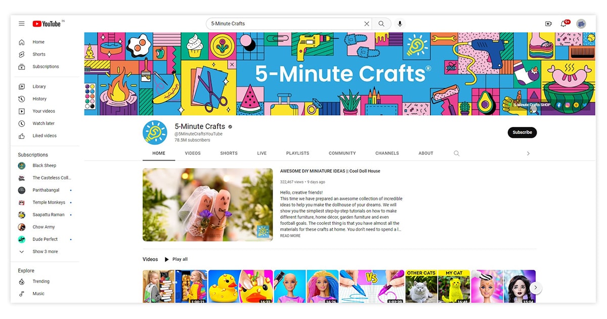 5 Minute Crafts collage